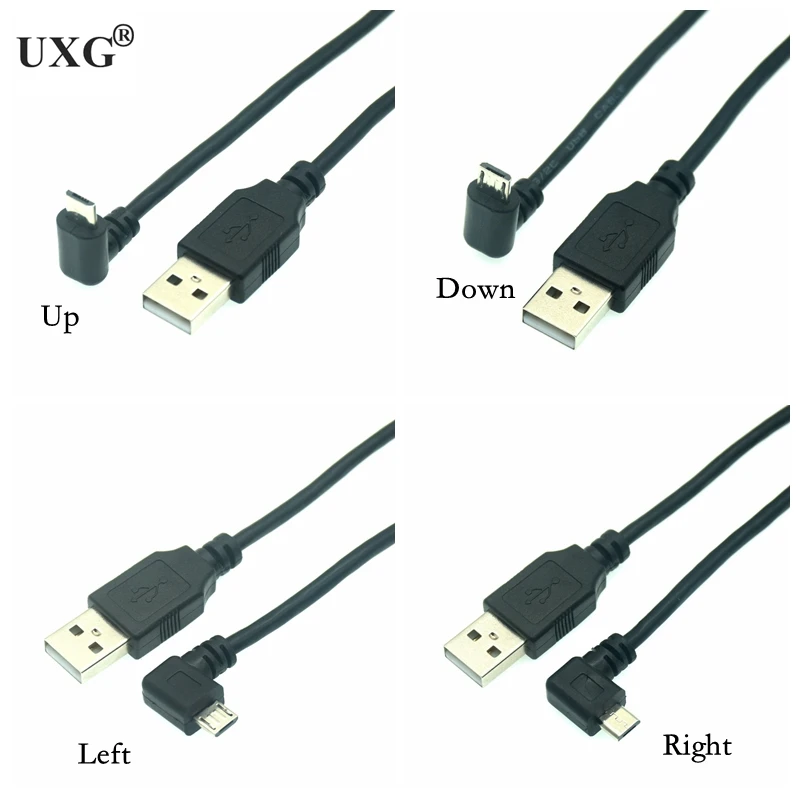 Вверх и вниз влево вправо под углом 90 градусов USB Micro папа к кабель для зарядки