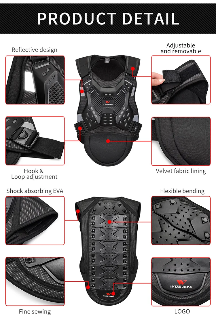 

2022 Moto Racing Motocross Protective Guards Gear Motorbike MTB Knee Elbow Pads Motorcycle Body Armor Chest Protector Brace