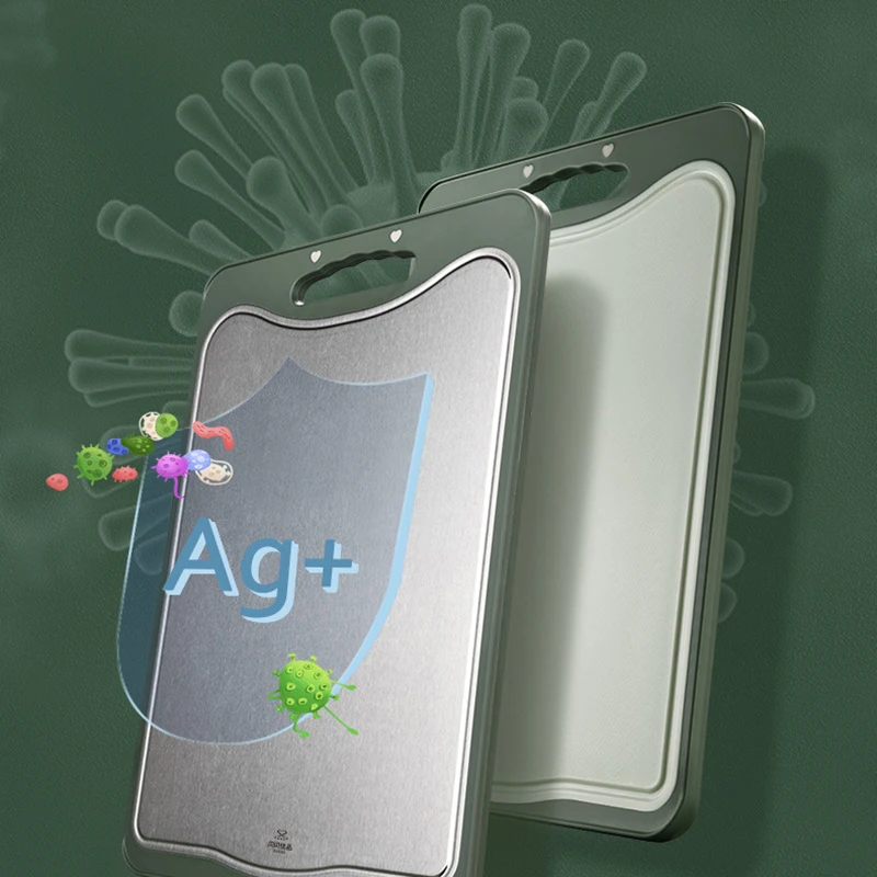 

304 Stainless Steel Sterile Double Sided Mildew Proof Fruit Rectangular Anti-Mold Plastic PP Household Kitchen Cutting Board