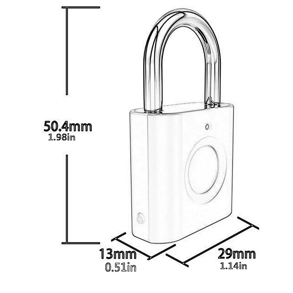 

X007 Fingerprint Padlock Fingerprint Luggage Lock Fingerprint Small Padlock Drawer Small Lock Head Fingerprint Password Lock