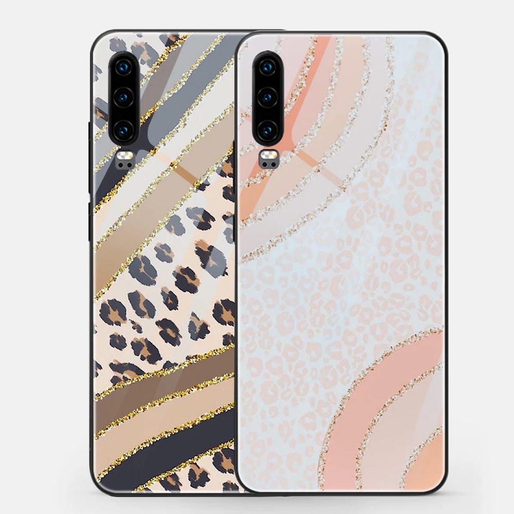 

Stripe Luxury Case For Huawei P30 P20 P40 Lite Pro Mate 40 30 20 Honor 30 20 10 Pro Lite 9X P Smart 2019 Tempered Glass Fundas
