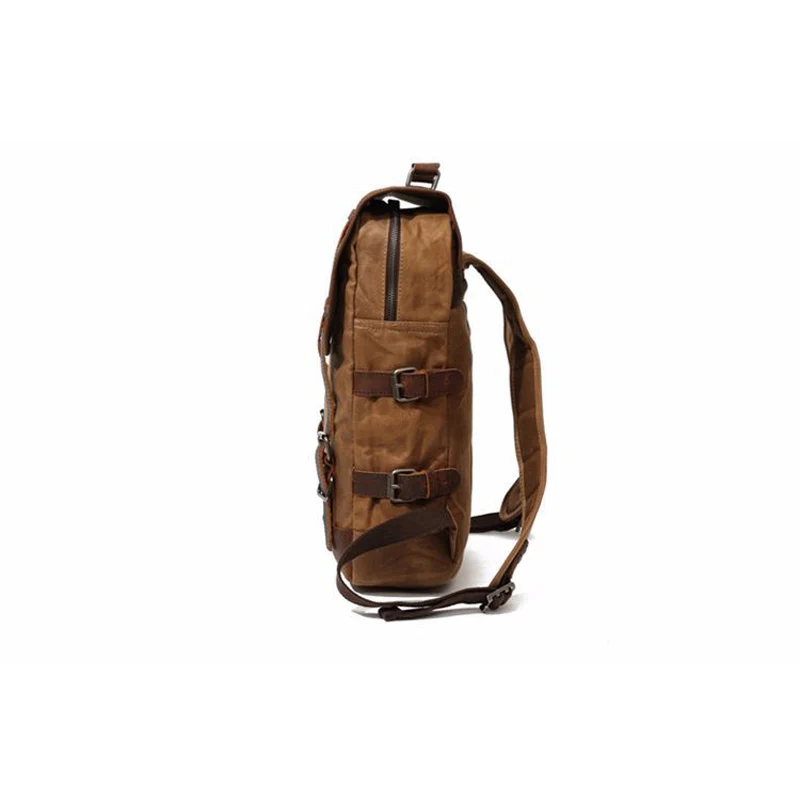 Мужские холщовые рюкзаки кожаные женские военные для ноутбука винтажные