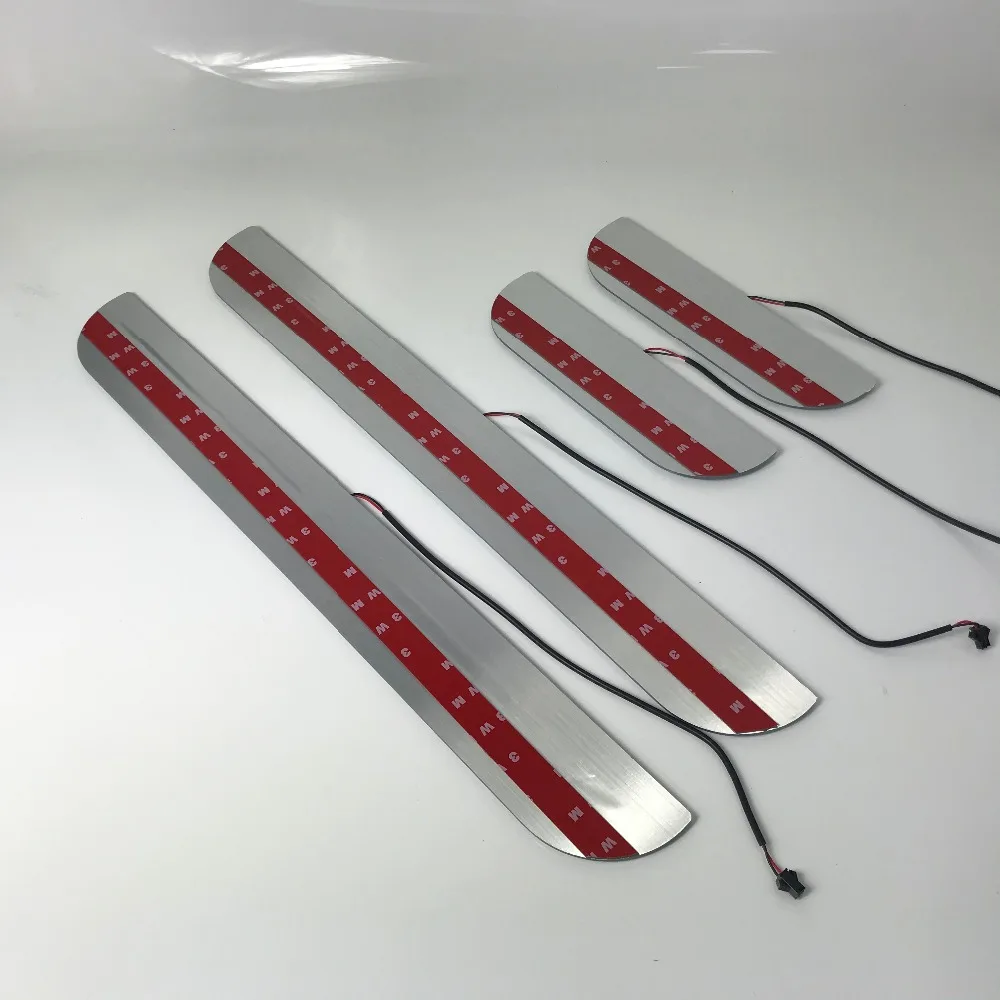 

Express delivery led door sill plate strip welcome light threshold guard protectors for hyundai i30N