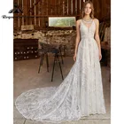 Женское богемное свадебное платье It's yiiya, белое пляжное платье А-силуэта со съемными длинными рукавами, V-образным вырезом и открытой спиной на лето 2022