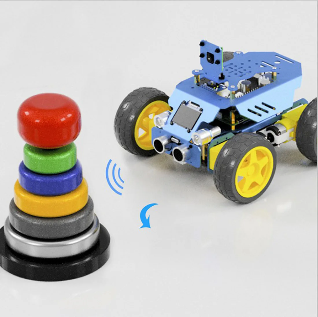 

3-in-1 Aluminum Alloy Robot Set for Raspberry Pi4/3 Model B+/B OpenCV Target Tracking Real-Time Video Transmission (No Board)