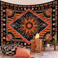 astrology totem psychedelic tapestry mandala wall hanging hippie moon sun home decorative celestial divination witchcraft tapiz
