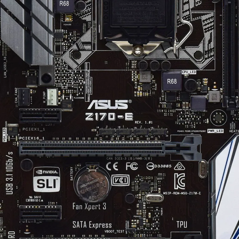 Материнская плата LGA 1151 Asus Z170-E материнская DDR4 Intel Z170 64 Гб PCI-E 3 0 USB3.1ATX для Core i3-7320 cpu |