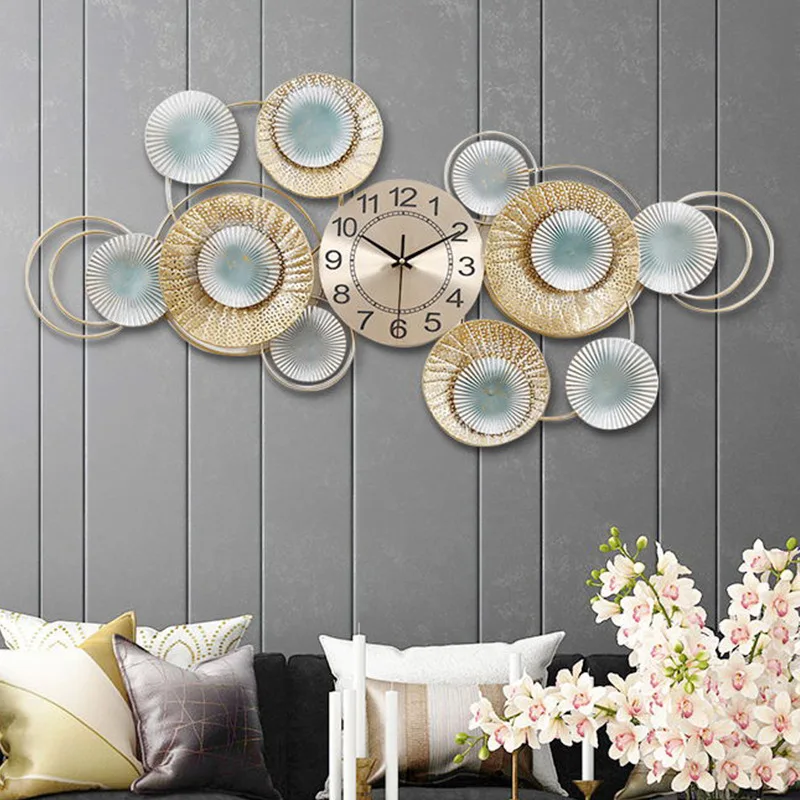 

Metal Office Large Wall Clock Nordic Silent Wall Clock Art Modern Design Decoration Accessories Horloge Murale Home Decor BK50BG