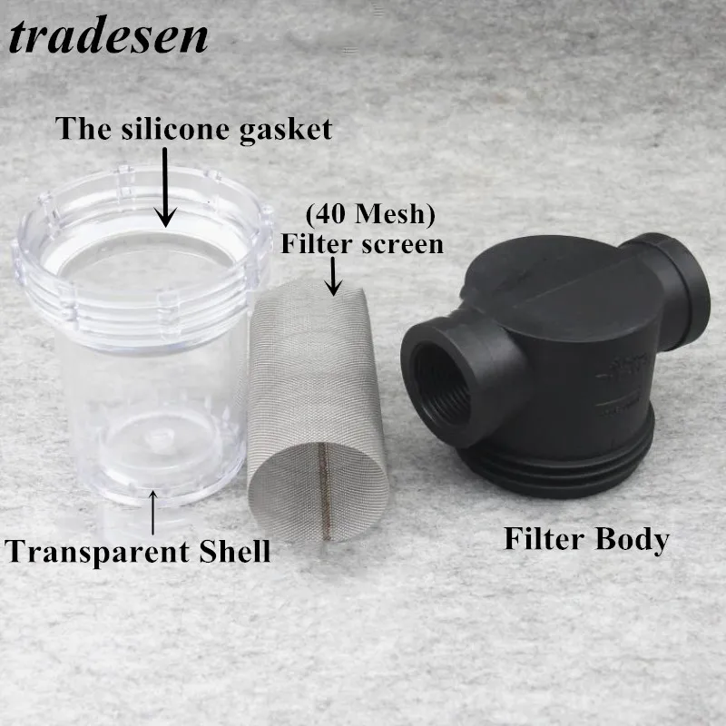 Фильтр для мойки автомобиля сетчатый фильтр 1/2 дюйма встроенный водяного насоса