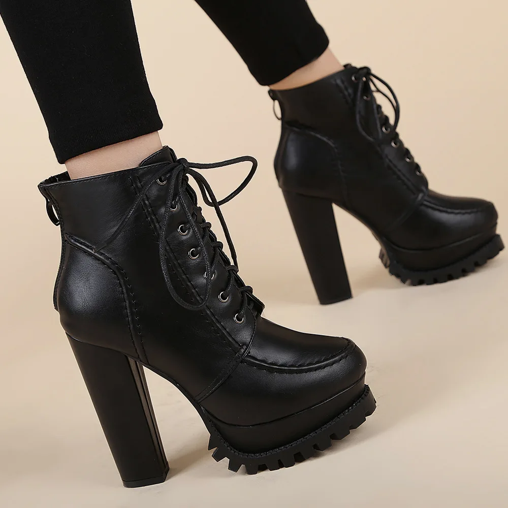 Корейские универсальные короткие ботинки со шнуровкой бархатные Ботинки Martin