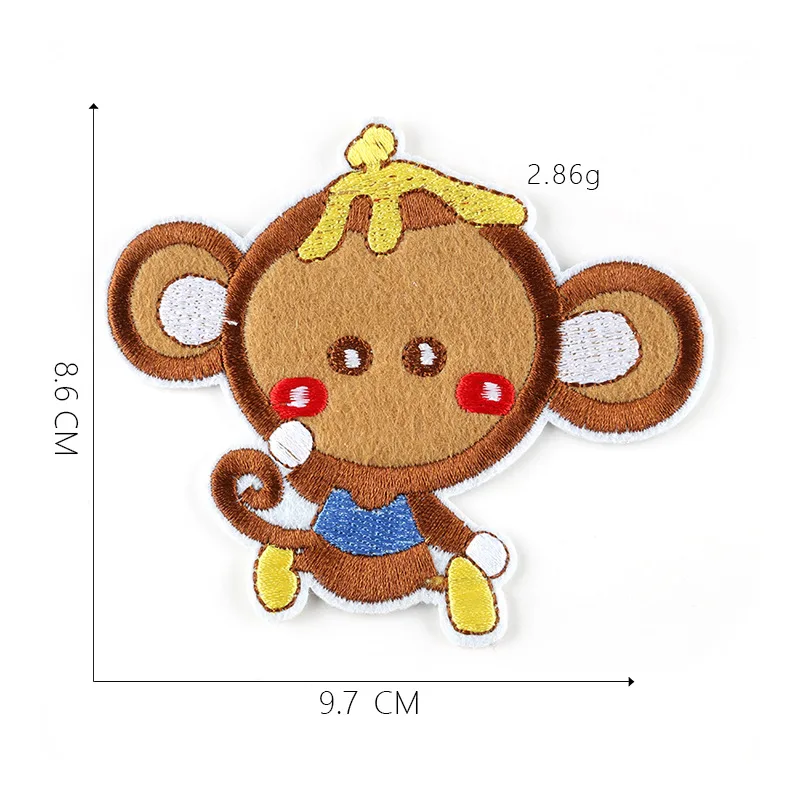 1-PCS-G-285 Мультяшные нашивки в форме животных для одежды, сделай сам, полосы, железные Аппликации, термонаклейки для одежды, милые аниме значки с вышивкой@ G - Цвет: 1-PCS-G-285