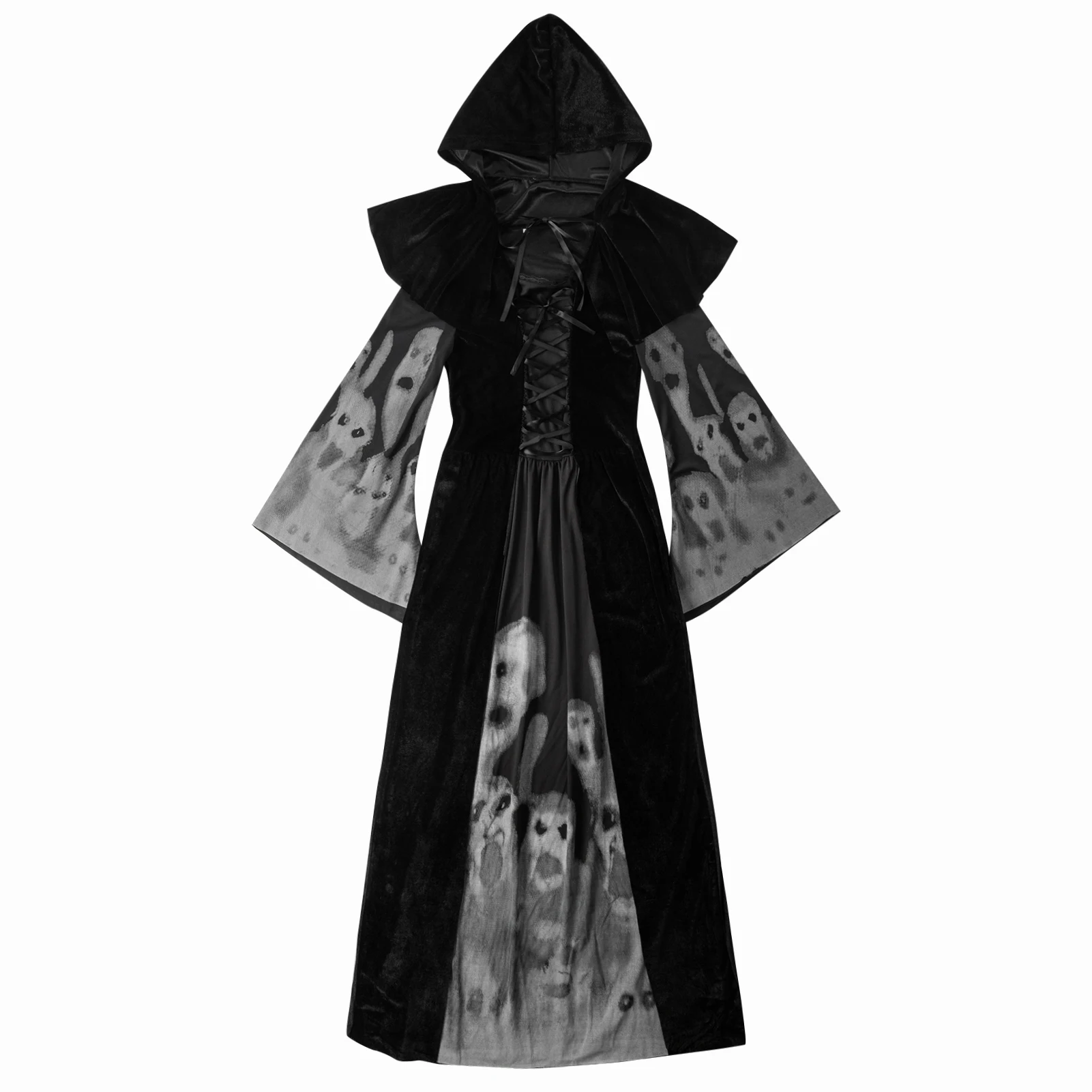Женский костюм на Хэллоуин женское платье для взрослых страшный косплей