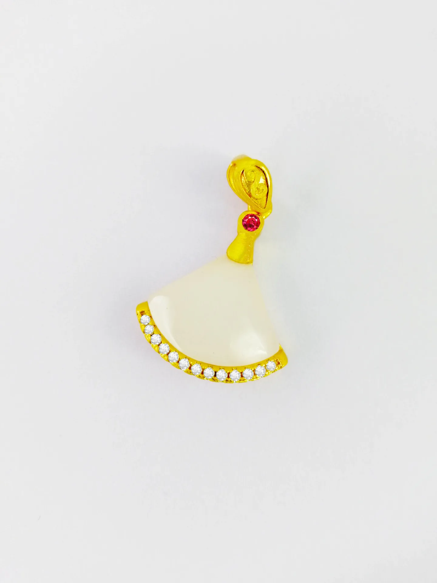 

Fashion Women's Neckklace Pendant not Chain Geometric Stone Fan-Shaped Diamond Pendant Anniversary Jewelry Birthday Gifts Female