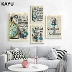 Настенный художественный плакат Алиса в стране чудес, иллюстрация, фотография, печать на холсте, картина для гостиной, домашний декор, картина и Фреска