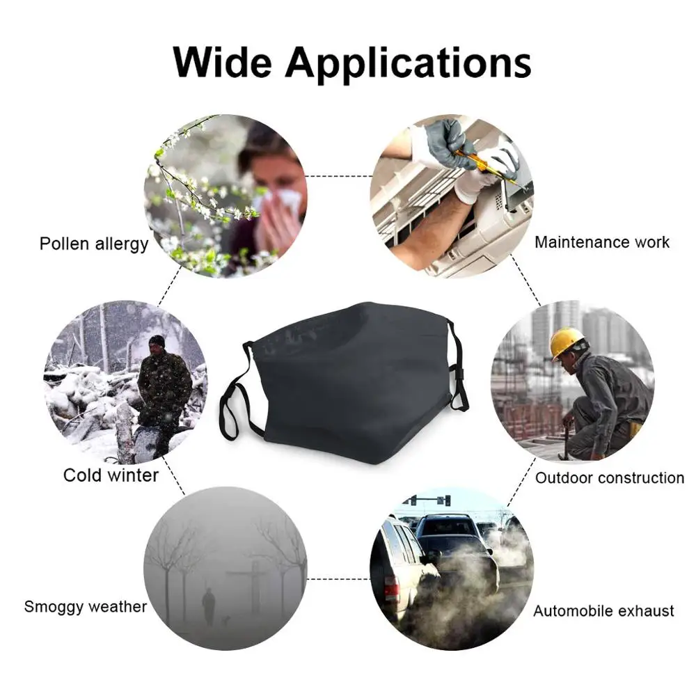 Винтажная Байкерская моющаяся многоразовая маска Cafe Racer с 2 фильтрами PM2.5 5 слоев |