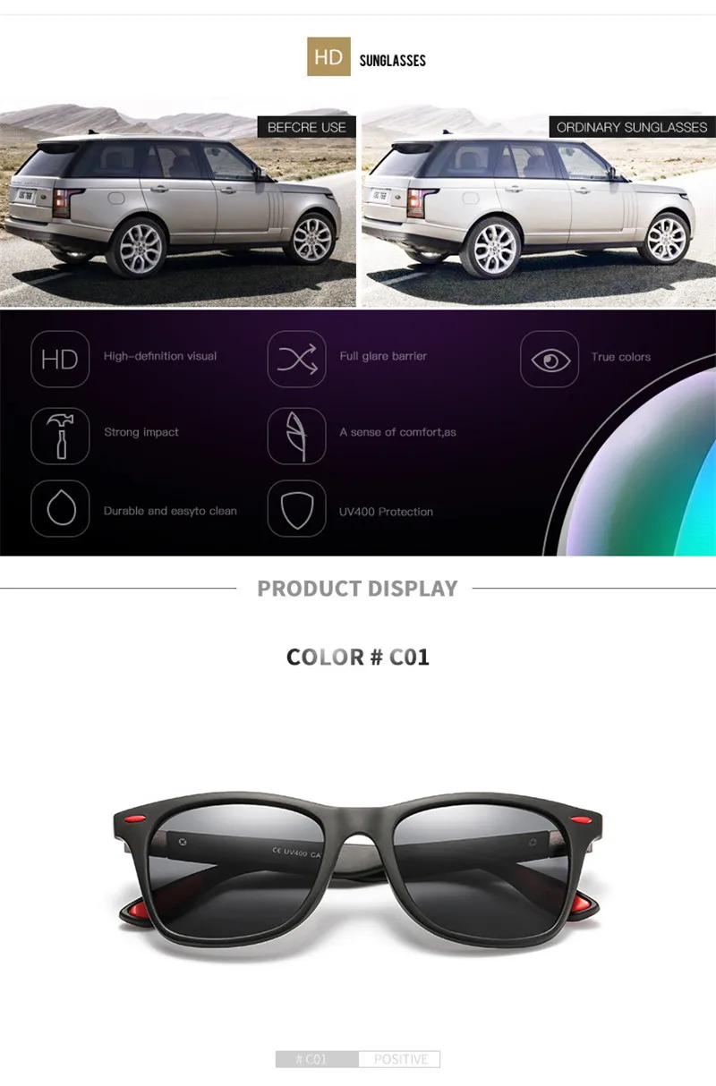 Солнцезащитные очки TTLIFE для мужчин и женщин UV-400 модные поляризационные