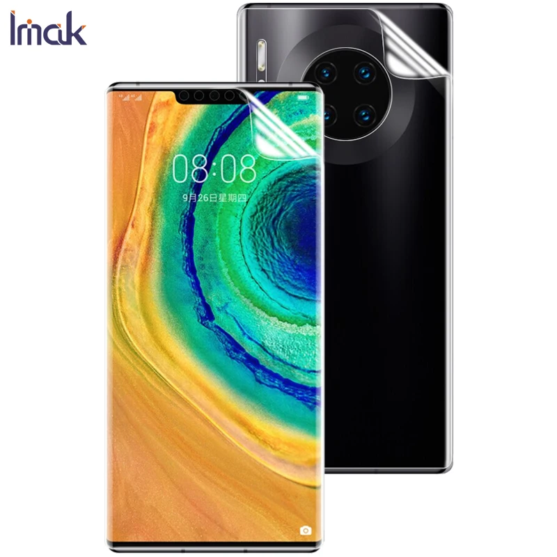 Imak 2 шт Чувствительная Прозрачная мягкая Гидрогелевая пленка для Huawei Mate 30 Pro