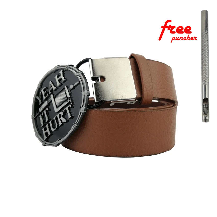 Мужские металлические пряжки для ремня овальные серебряные с черным покрытием 85