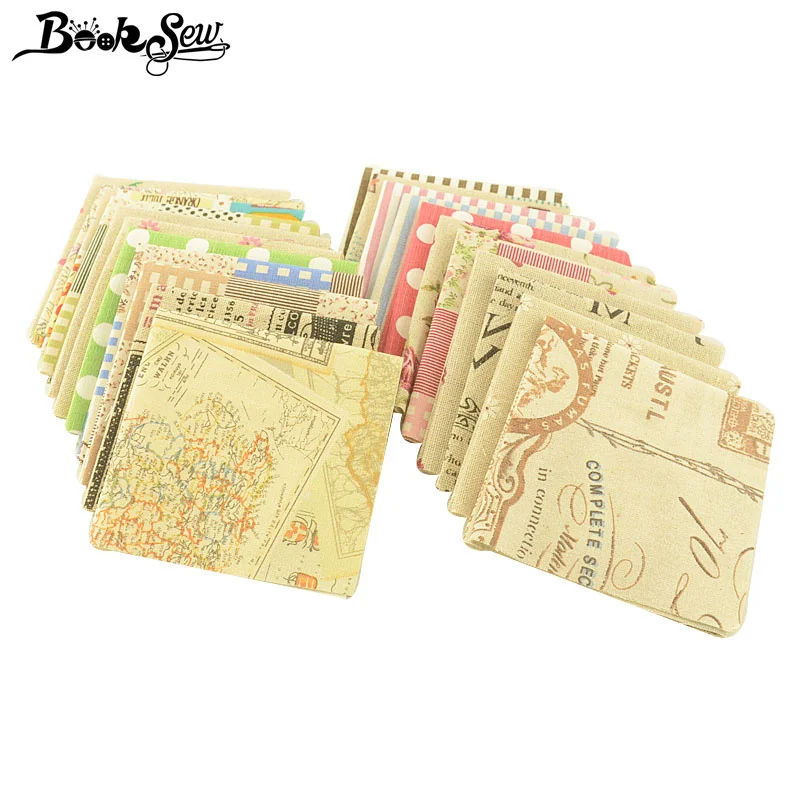 Хлопчатобумажная и льняная ткань Booksew Zakka 10 шт./лот краска для ткани Ankara 20x20 см