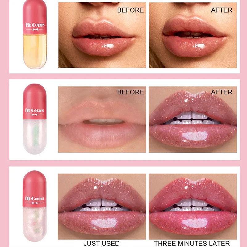 

Crystal Lip Gloss Capsules Glossy Moisturizing Lip Oil Lip Gloss Beauty Makeup Liquid Lipstick Care