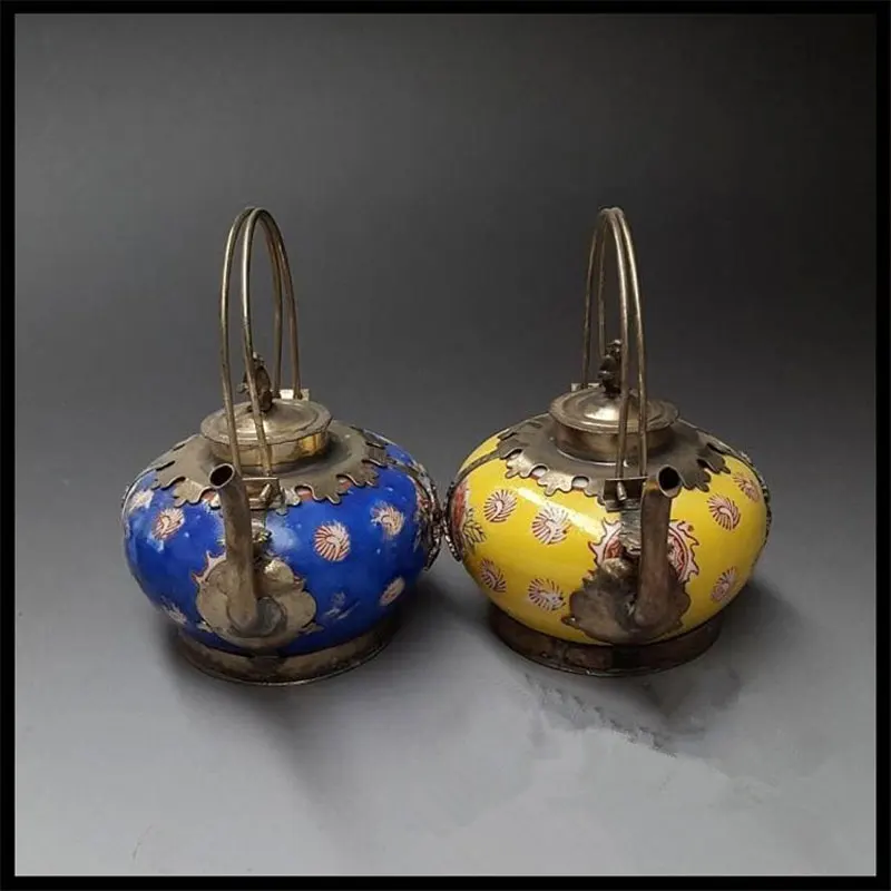 Антикварные медные фарфоровые фляжки украшения чайник для дома | Дом и сад