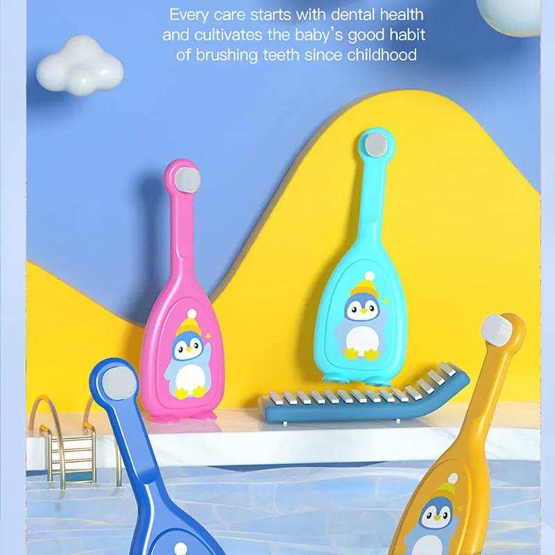 

Детская зубная щетка, зубная щетка для ухода за полостью рта, щетка для чистки, детские мягкие Мультяшные щетки для зубов, искусственное отб...