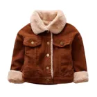 Зимняя детская утепленная одежда, хлопковая плюшевая куртка для маленьких мальчиков и девочек, модное осеннее пальто для малышей, повседневная одежда для младенцев