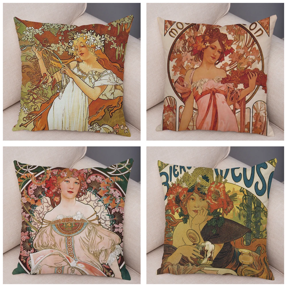 Наволочка для подушки в европейском стиле с принтом красивой девушки | Дом и сад