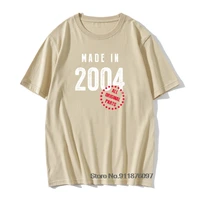 born 17th birthday present vintage cotton o neck t shirts man made in 2004 t shirt cool boy tops tees 17 years gift