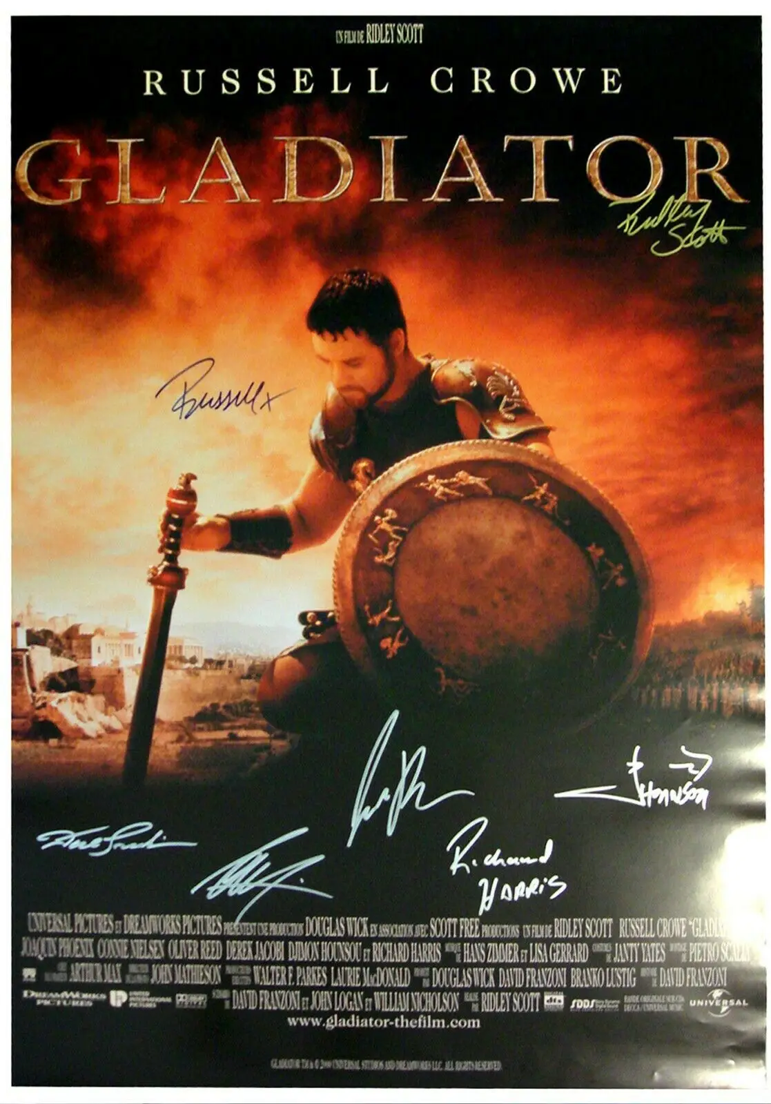 

GLADIATOR Movie Signed Art print Silk poster Home Wall Decor