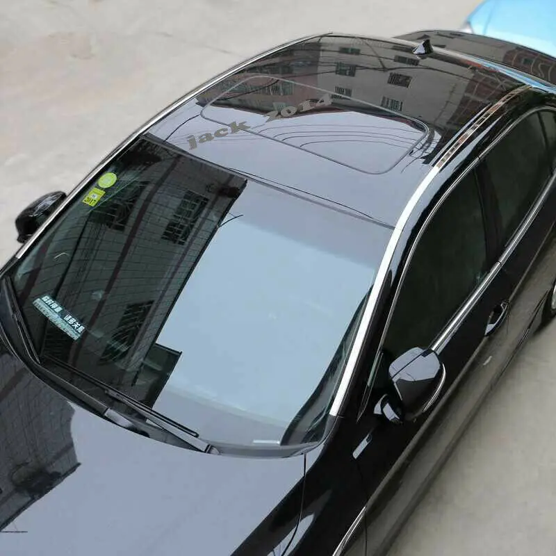 Подходит для 2013 2017 HONDA ACCORD 9TH CHROME крыша обшивки молдинг комплект 4 Двери