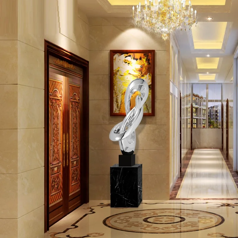 

85cm Creative Plating Abstract Figurine Resin Abstract Art Sculpture Modern Simple For Home Statues For Decoration Crafts