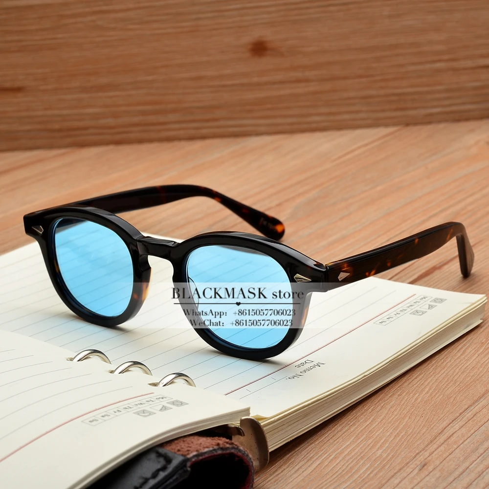 Новинка, винтажные Круглые Солнцезащитные очки из ацетата, lunette soleil femme, Ретро стиль, брендовые дизайнерские солнцезащитные очки для женщин и мужчин, oculos de sol, красные линзы