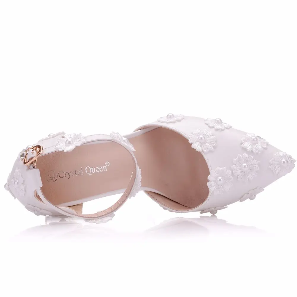 Босоножки женские на высоком каблуке хрустальные сандалии с острым носком