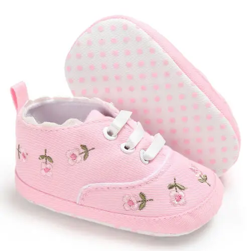 

0-18M Toddler Baby Shoes Newborn Boys Girls Soft Solid Princess Crib Shoes Prewalker