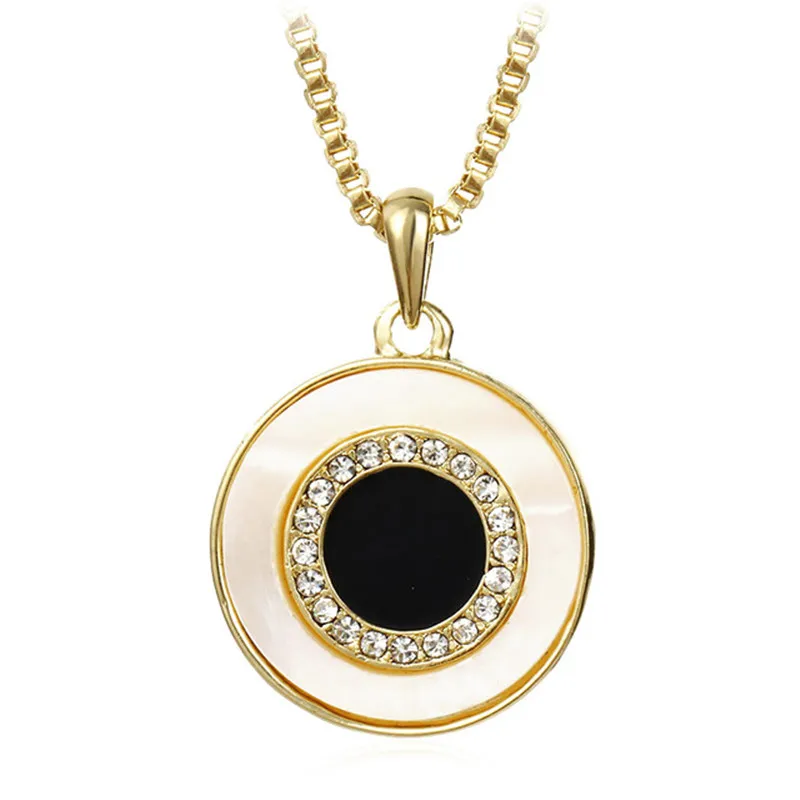 Женская короткая цепочка с эмалью ожерелья и подвески в виде ракушки Уникальные