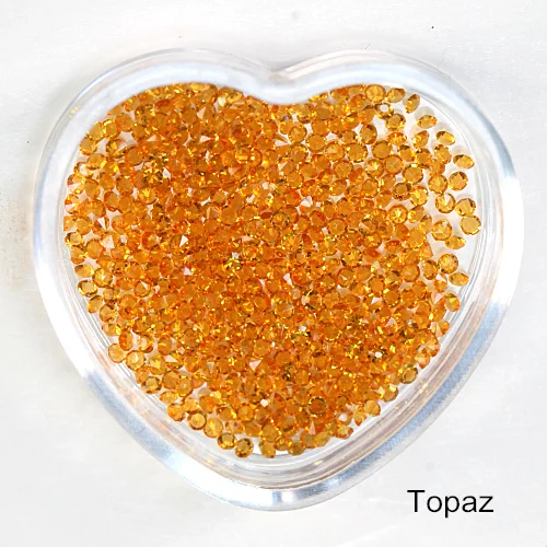 Topaz 1,1 мм-1,6 мм стразы мини-Пикси стразы без горячей фиксации микро-циркониевые блестящие стразы мини-украшения для дизайна ногтей B3191 - Цвет: Topaz