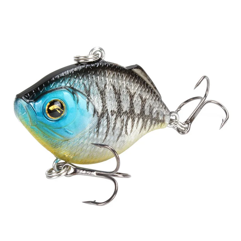 

1Pcs Flounder Hard VIB Fishing Lures 4.5cm 8.6g 3D Eyes Artificial Bait With Treble Hooks Sinking Wobblers Bass Crankbait Tackle