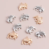 10pcs cute cartoon animal elephant charms fit diy vintage pendants necklaces bracelets two color 17x21mm making finding