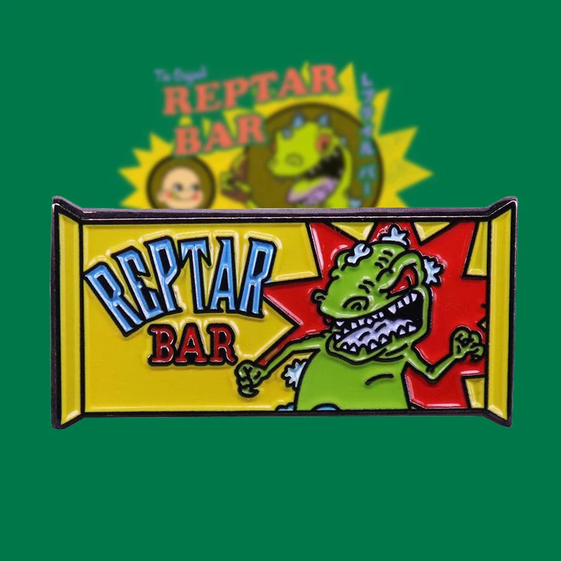 Анжелика солений Чаки штырь отворотом Reptar бар значок мир детей 90s