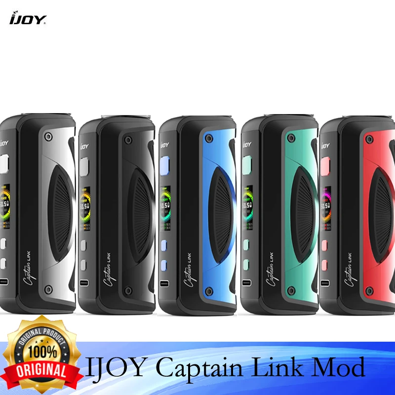 Купи Оригинальный мод iJoy Captain Link 100 Вт электронная сигарета вейп TC 18650/20700/21700 испаритель для IJOY CAPTAIN POD TANK за 1,734 рублей в магазине AliExpress