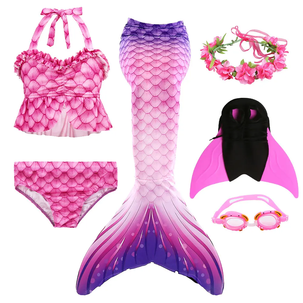 Русалочка Костюм для девочек Купальник детей купальный костюм бикини вечеринка