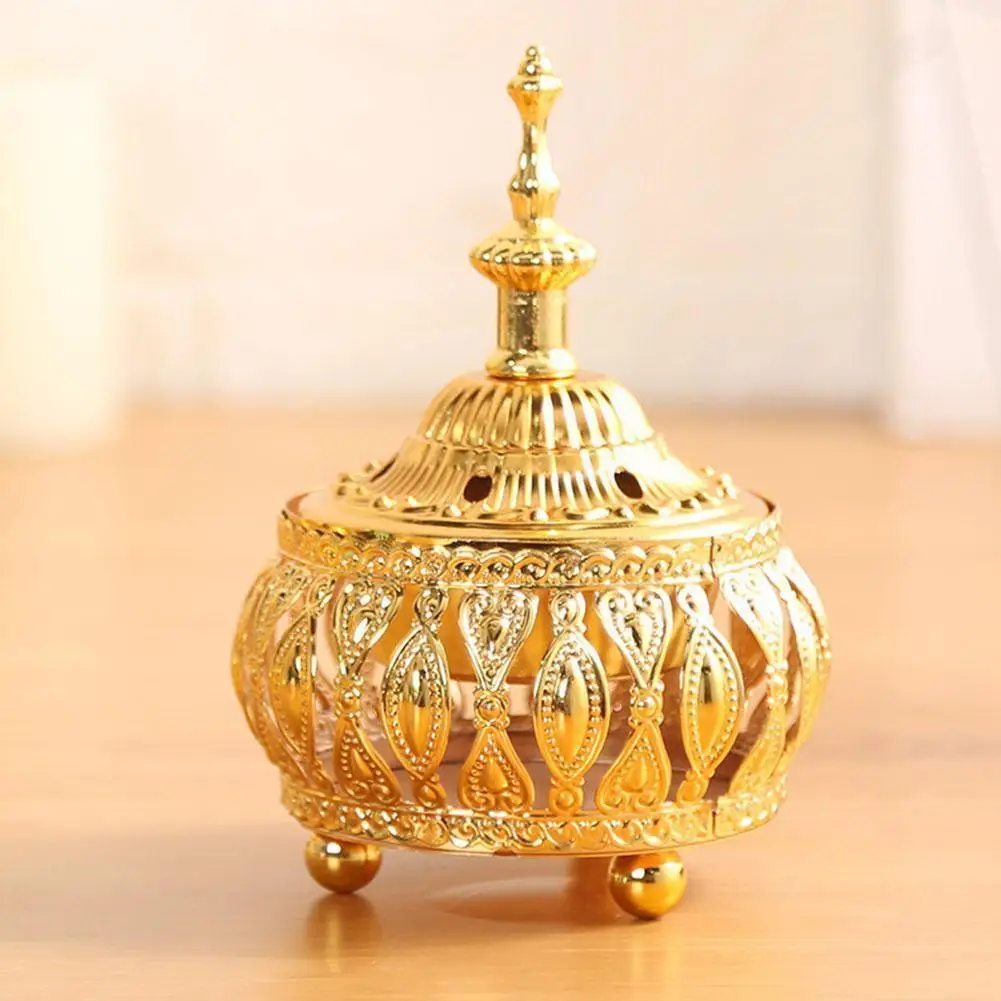 

Incense For Home Middle East European Style Home Delicate Ornament Golden Metal Incense Decorative Q7h0