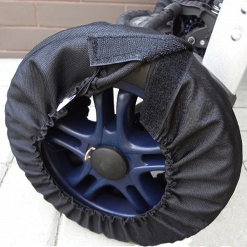 

1 Pcs Protector Baby Stroller Wheels Black Covers Anti-dirty Pram Wheel Cover Case Buggy Accessories