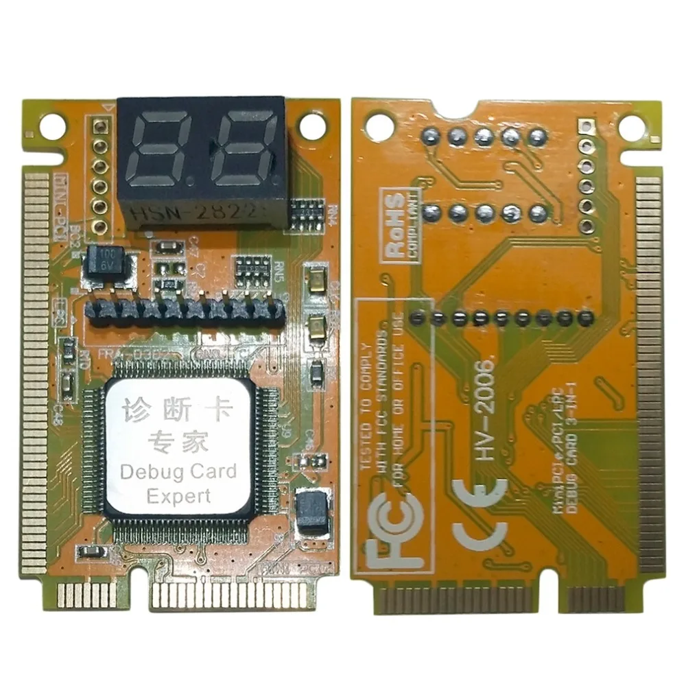Мини-анализатор PCI-E LPC 3 в 1 тест для почтовой карты ноутбука с шестнадцатеричным