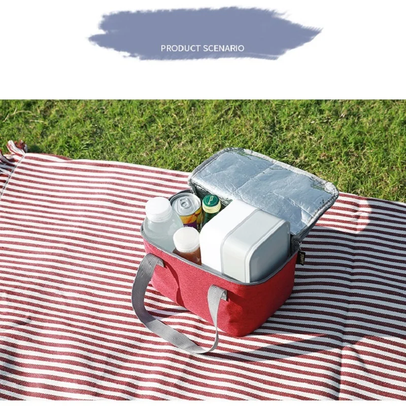 

Fashion Lunch Bag Polyester Food Bag Lunch Box Tote Cooler Handbag Dinner Bag School Food Storage Bags