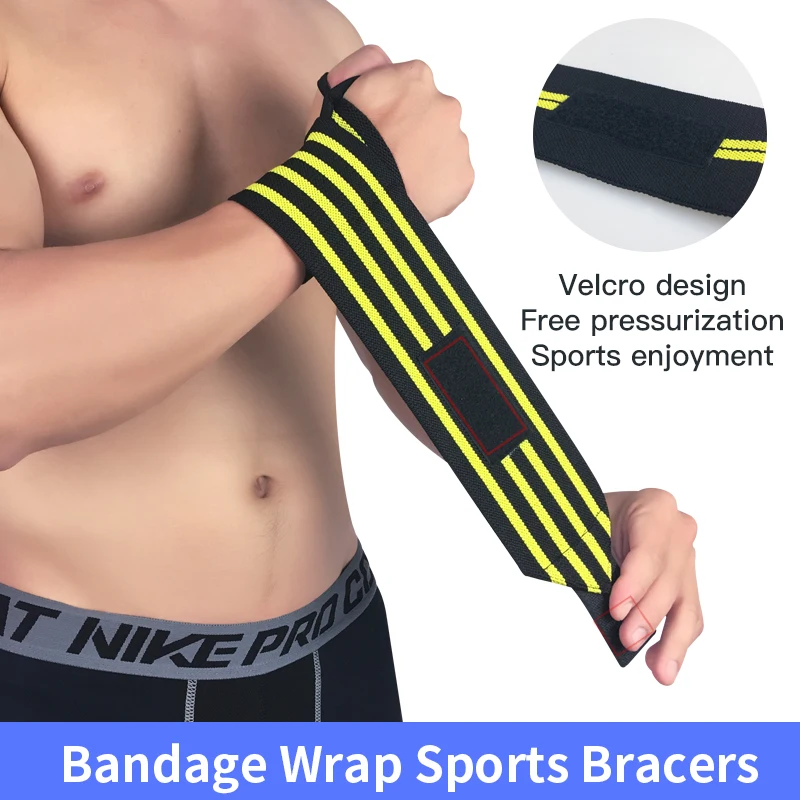 

Fitness Weightlifting Wristbands Training Wrist Support Volleyball Wrist Brace Splint Bar Grip Barbell Straps Custom Logo