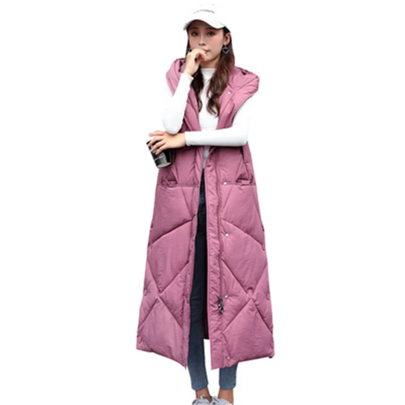 

Cotton Vest Women Autumn And Winter 2021 New Korean Version Of The Long Section Thick Solid Color Loose Fashion Jacket M452