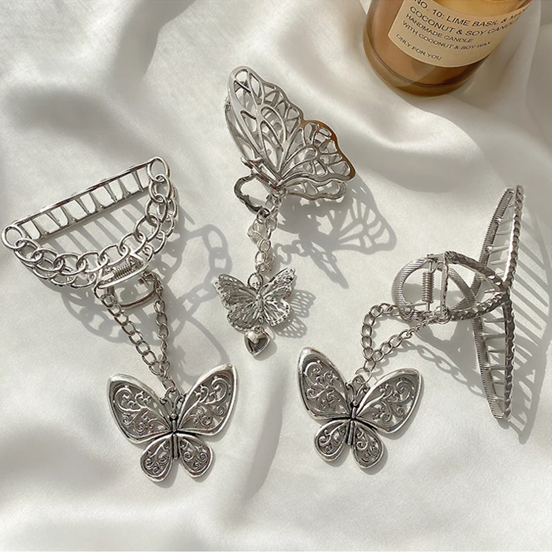 Выдалбливают бабочка с кисточкой-сердцем заколки для волос женщин и девушек