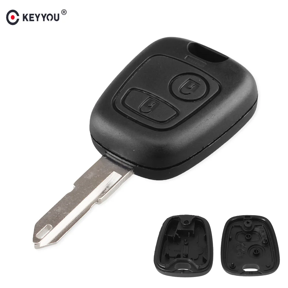 Чехол для автомобильного ключа KEYYOU Peugeot 106 206 306 406 чехол с двумя кнопками